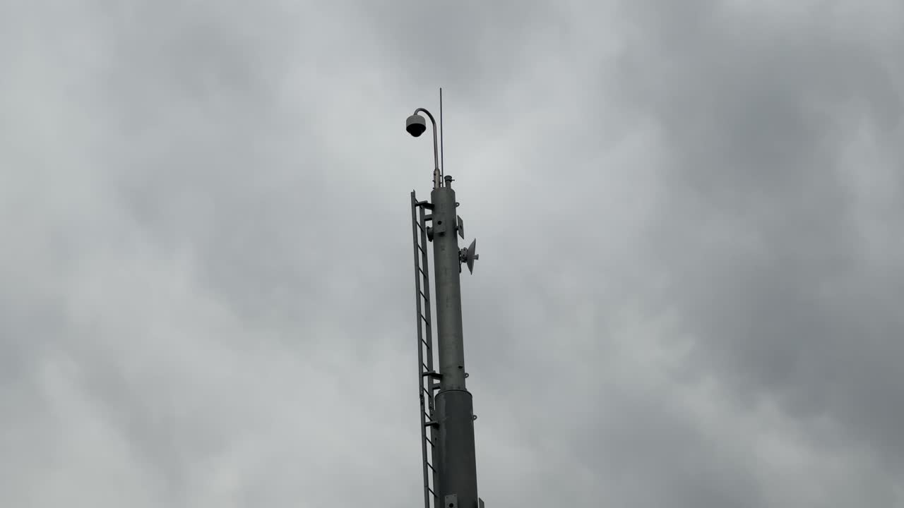 Surveillance Camera watching over Cape Town, South Africa