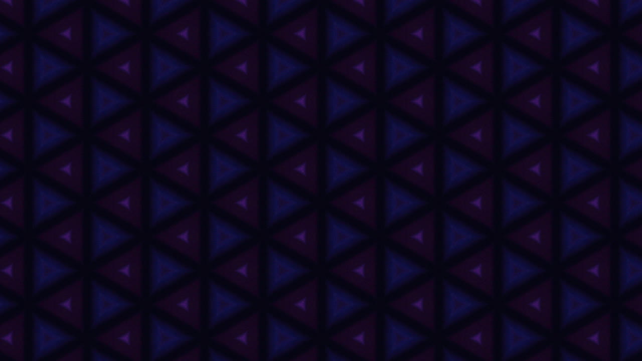 Motivo animato caleidoscopico astratto triangolare