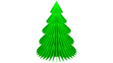 papier kerstboom omdraaien.