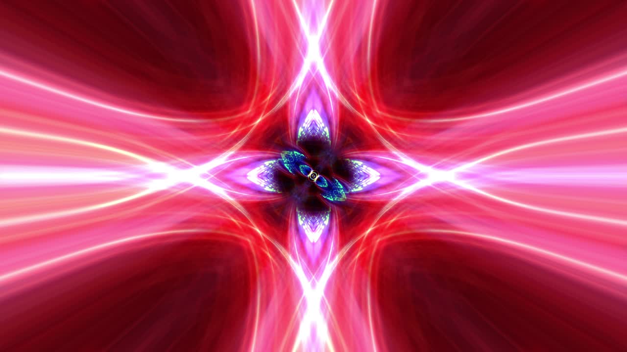 abstract colorido caleidoscopio brillante hi-tech futurista neón mandala túnel giratorio fondo geométrico. iluminación moderna de colores luz ultravioleta fluorescente. bucle sin costuras 4k 3d.