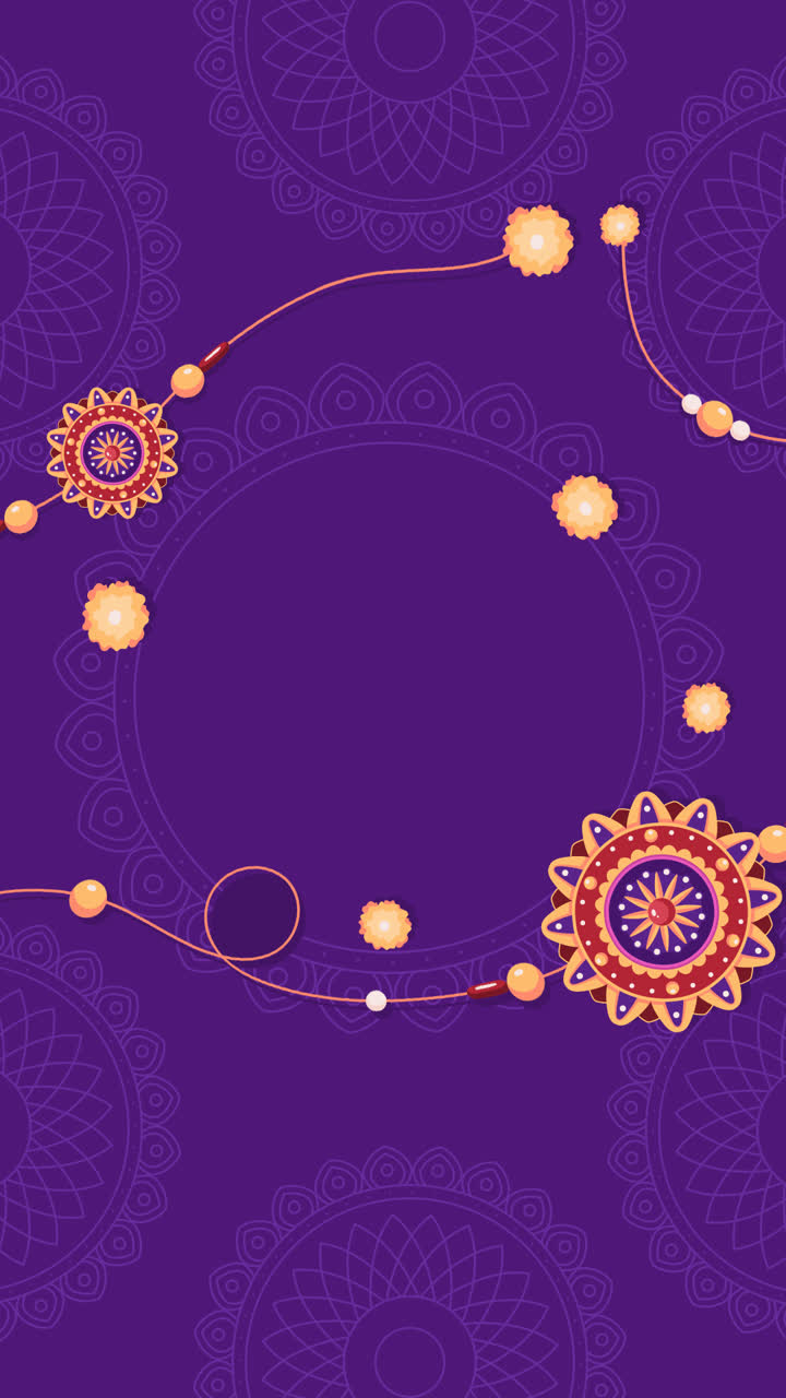 Gráfico en movimiento de fondo dibujado a mano para la celebración de Raksha Bandhan