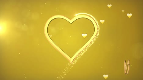 golden heart animation