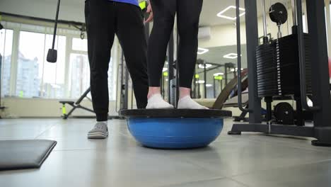 physical therapy balance training session
