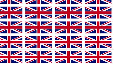 postcards with united kingdom national flag looped