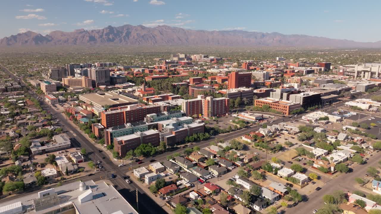 Aerial View of the University of Arizona Campus in Tucson, Arizona