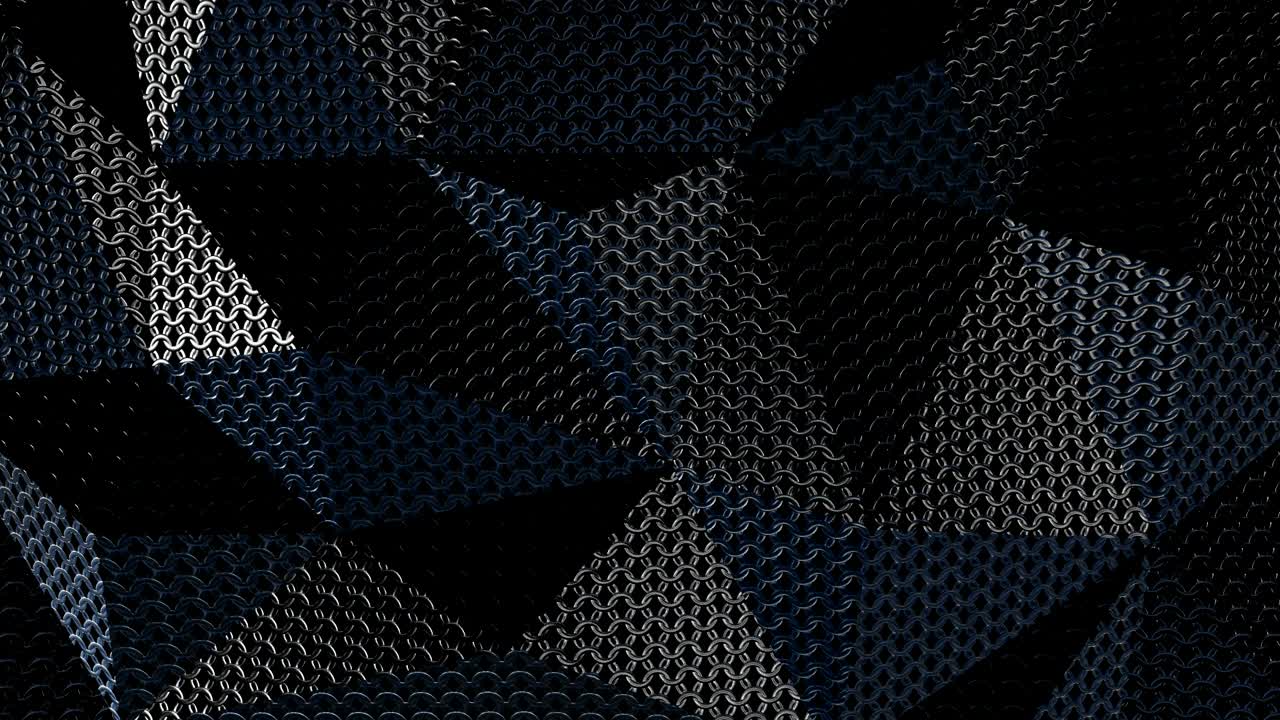 Metallic chain armor geometric background loop