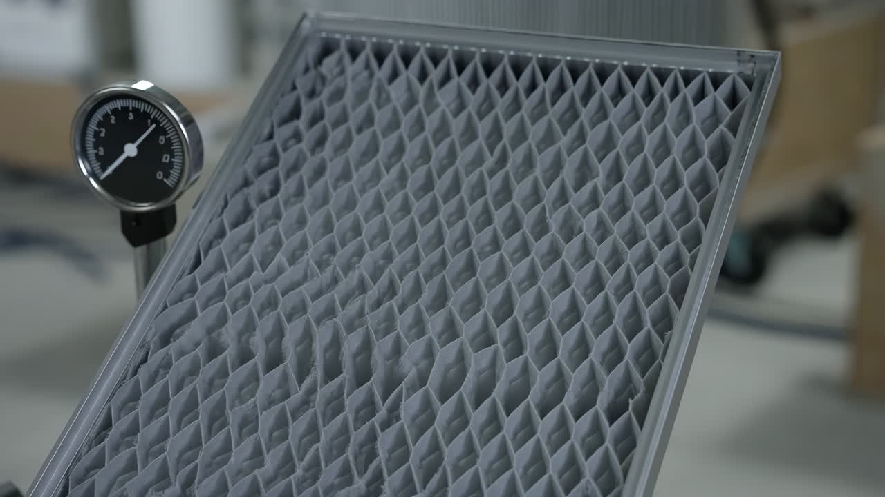 Air filter with gauge