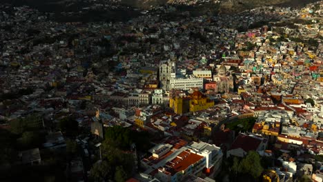 drone shot : general shot of guanajuato at afternoon