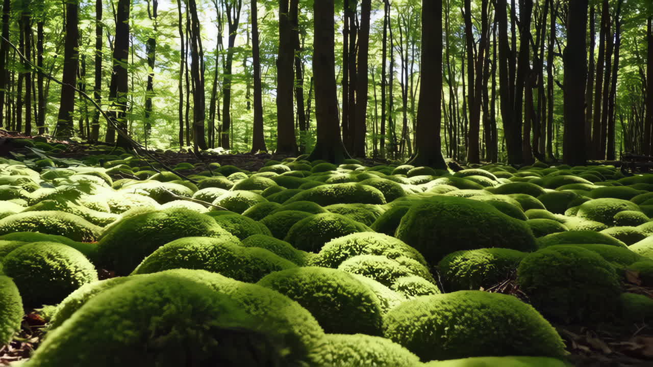 모스로 인 숲 바닥