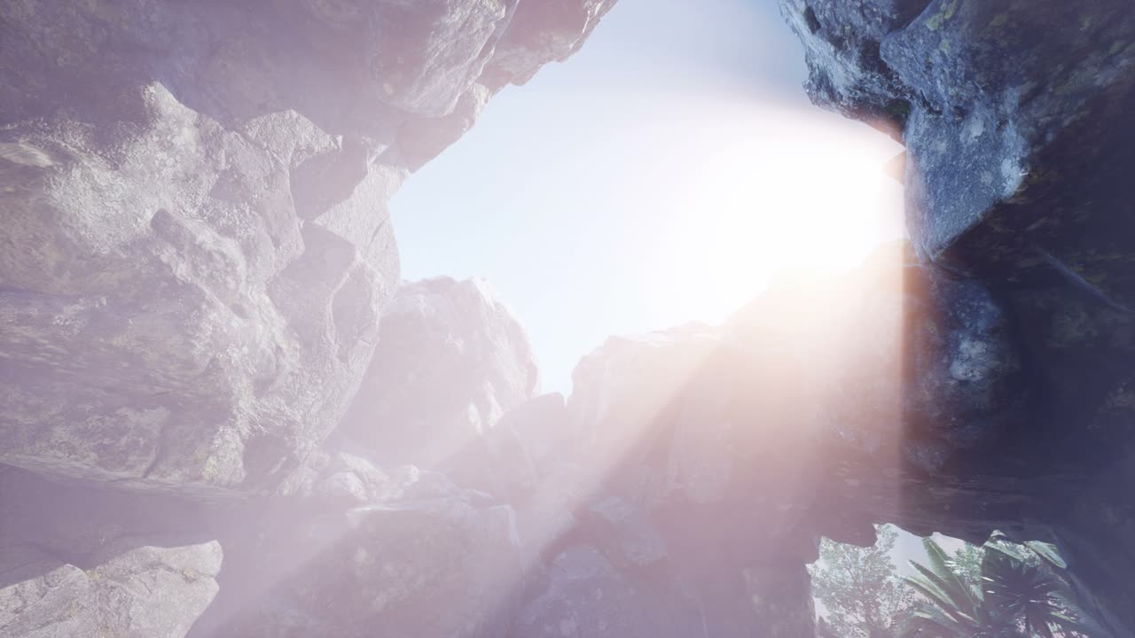 신비한 동굴 안의  ⁇ 빛