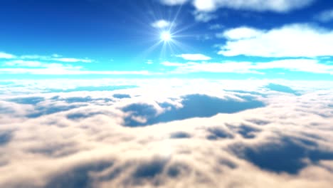 flying above the clouds 4k