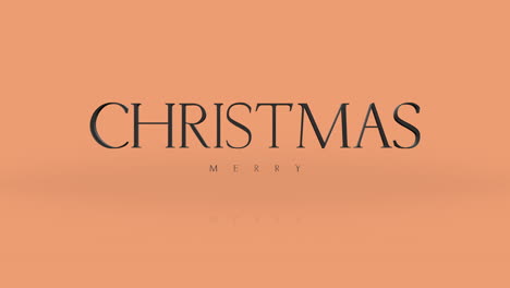 Texto-De-Feliz-Navidad-De-Estilo-Elegante-Sobre-Fondo-Degradado-Naranja