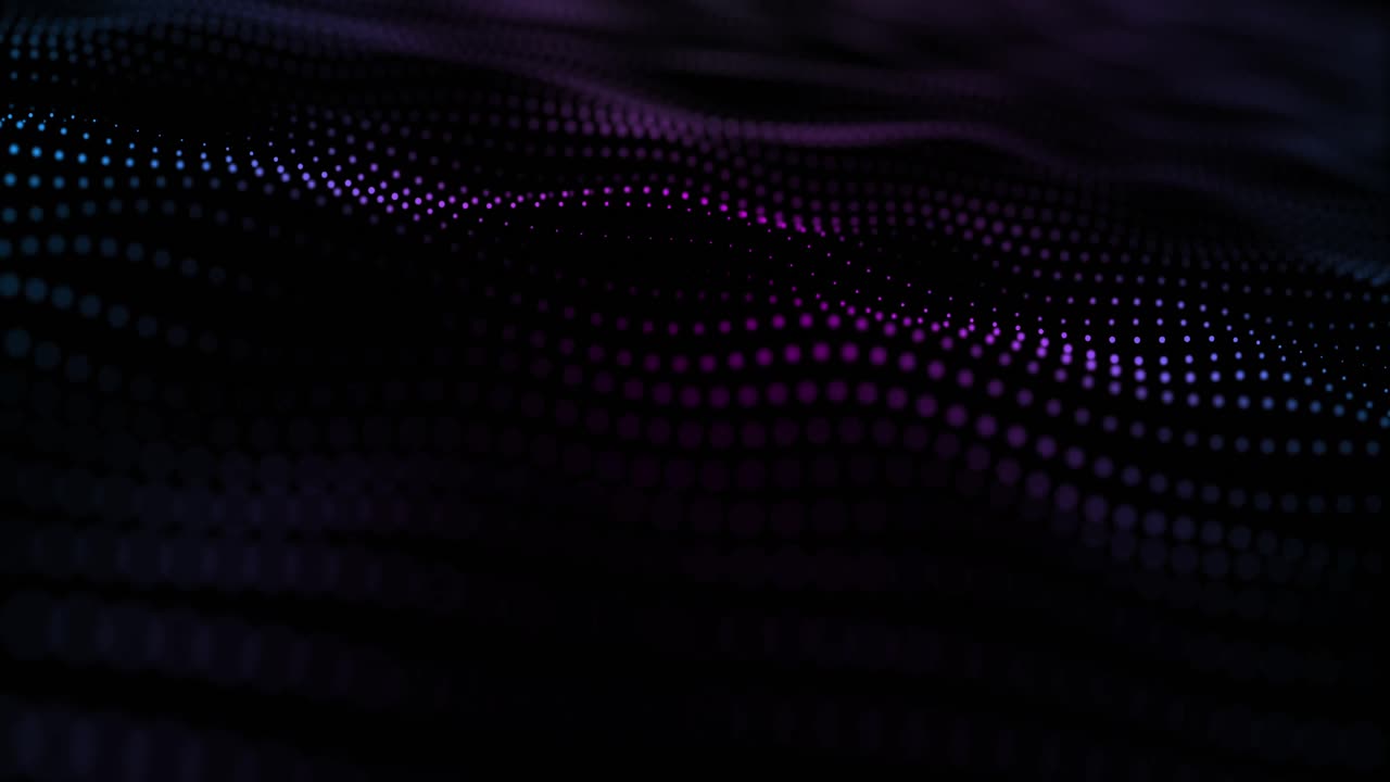 animazione di punti in movimento su sfondo nero