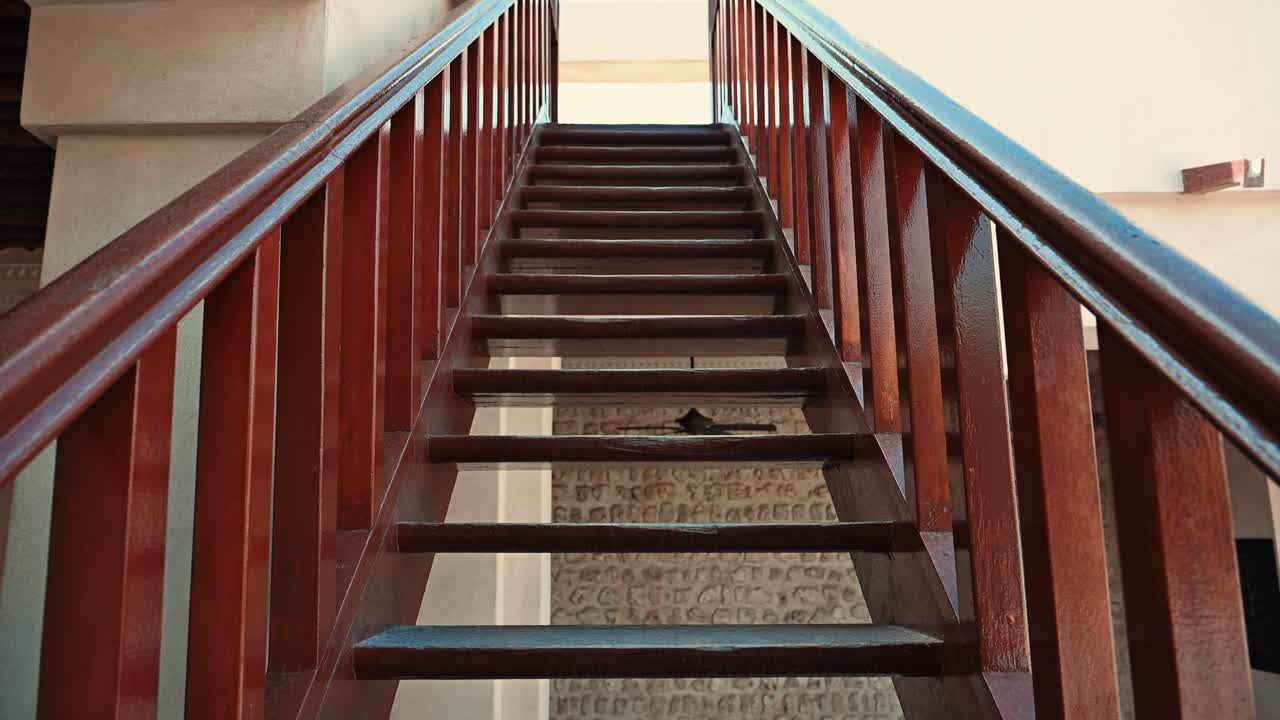 Inside view of a traditional old Arab house within Sharjah Fort, commonly referred to as Al Hisn Fort, in Sharjah, UAE