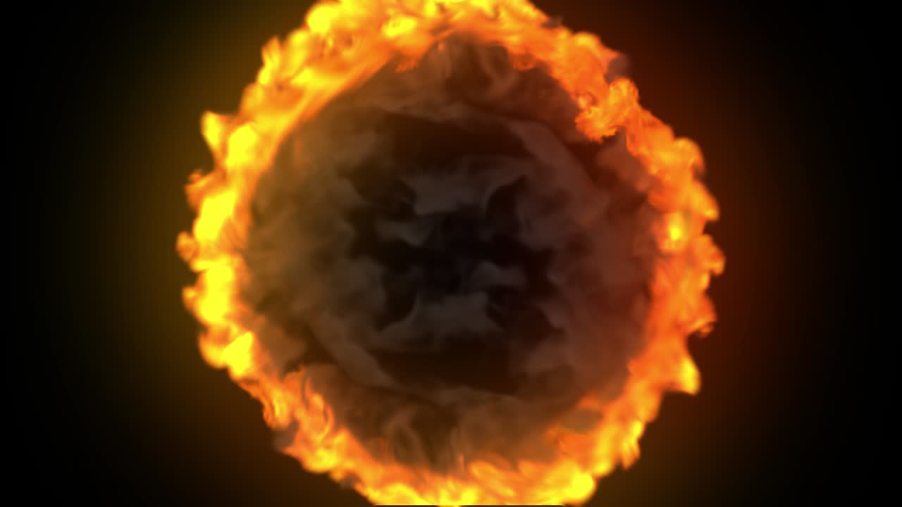 explosión de fuego y humo