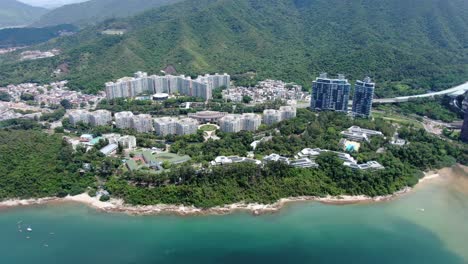 vista aérea del horizonte de starfish bay en ma on shan, hong kong