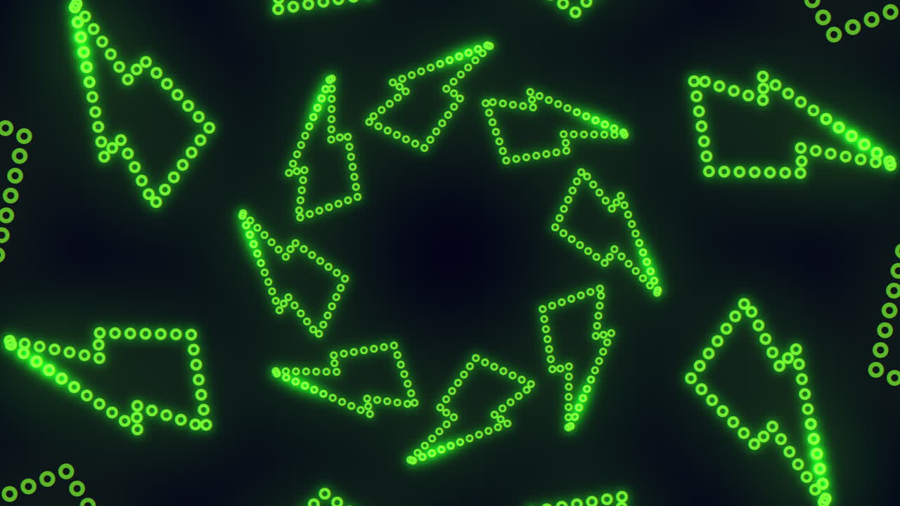 círculos dinámicos con patrón de flecha verde en movimiento