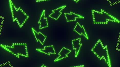 dynamic green arrow pattern circles in motion