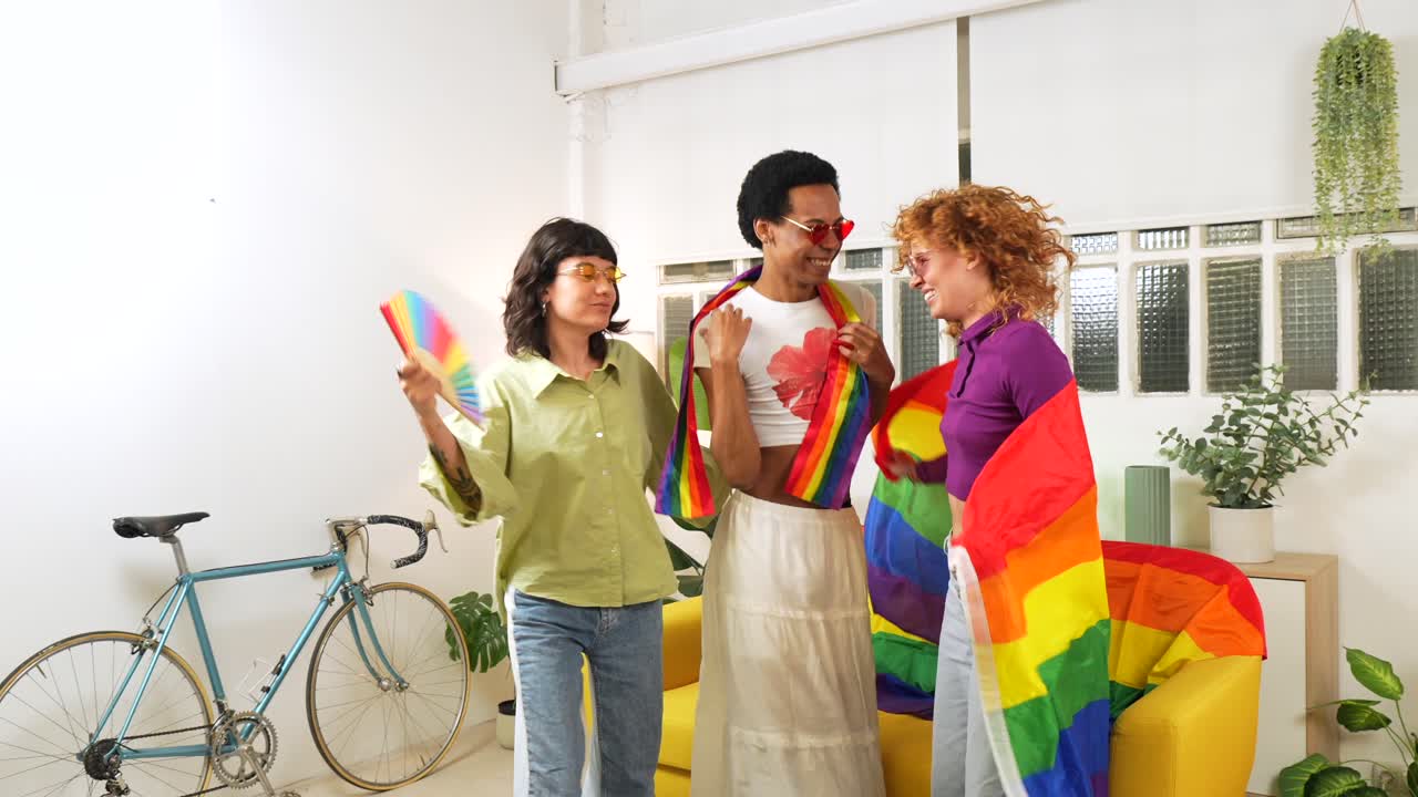 Friends Celebrating LGBTQ Pride