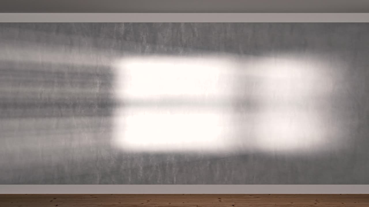 창문 그림자가 있는  빈 방