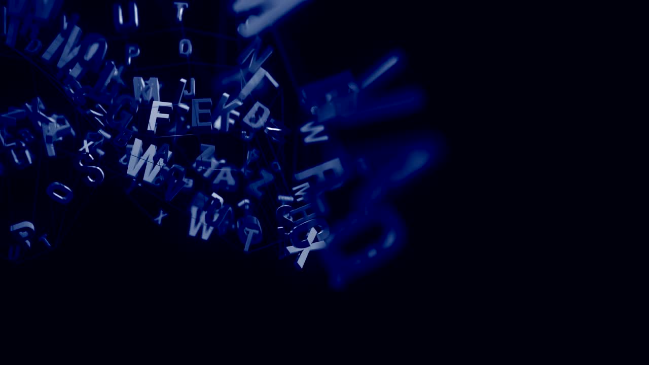 las letras del alfabeto 4k.