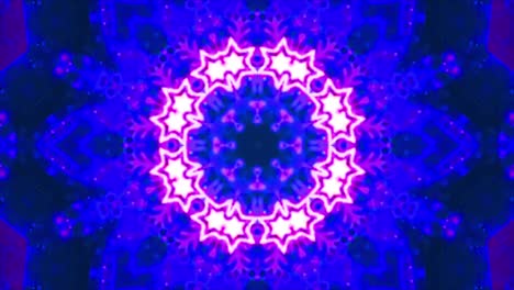 ciclo de caleidoscopio abstracto. las formas de las flores ciclo de kaleidoscopio sin costuras