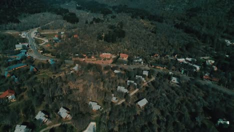 slow motion, drone footage in 120 fps slog-2 in the mointains city chillan in chile