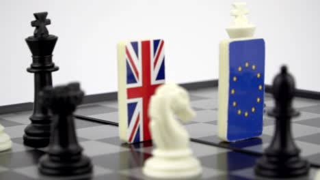 chessboard with flags of countries