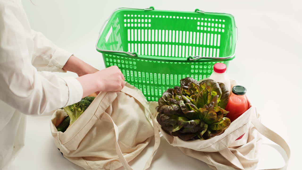 Grocery Shopping with Reusable Bags