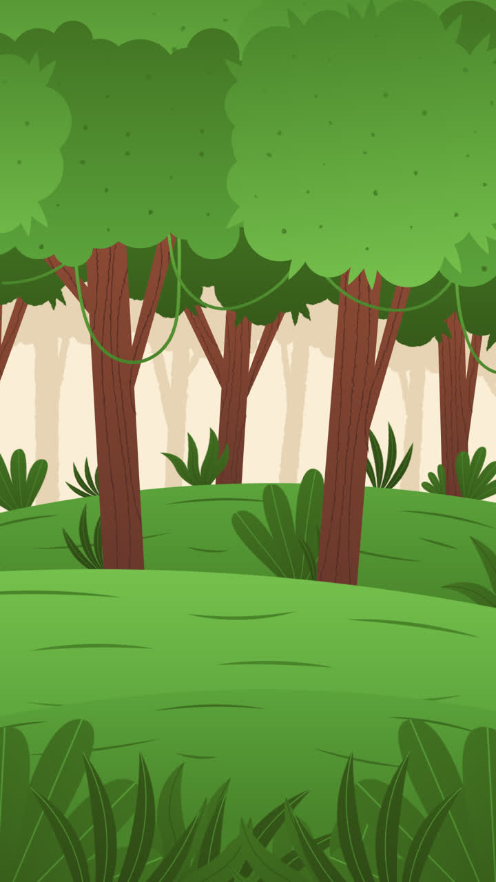 オーガニック・フラット・ジャングルの背景のアニメーション