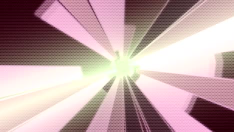 motion background showing first person point of view flying through futuristic abstract digital tunnels