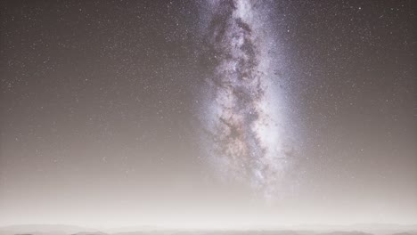 milky way above snow covered terrain