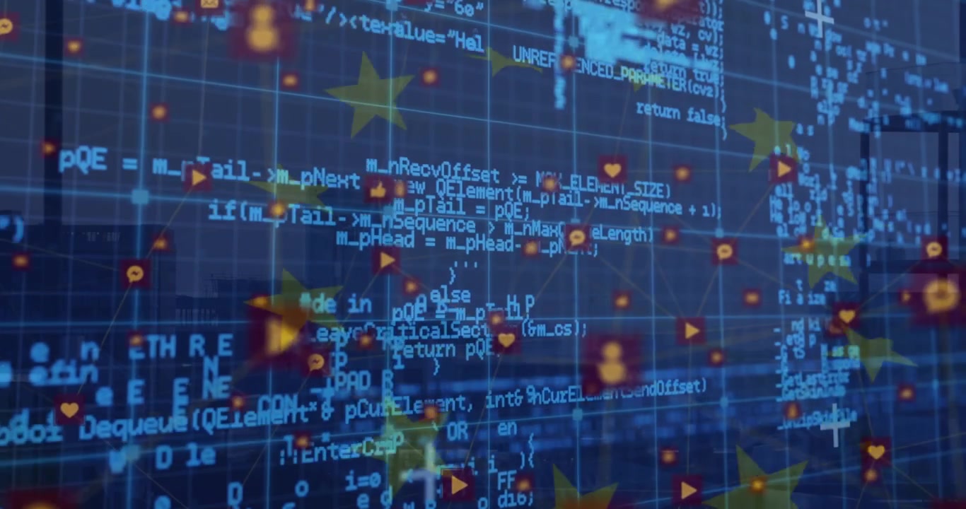 Animation of connections and data processing