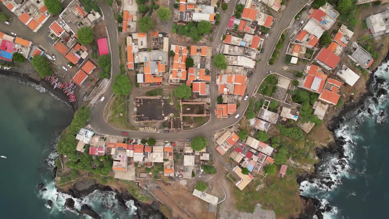 Bird's Eye View Of Cidade Velha's Oldest Settlement In Santiago Island, Cape Verde, Africa