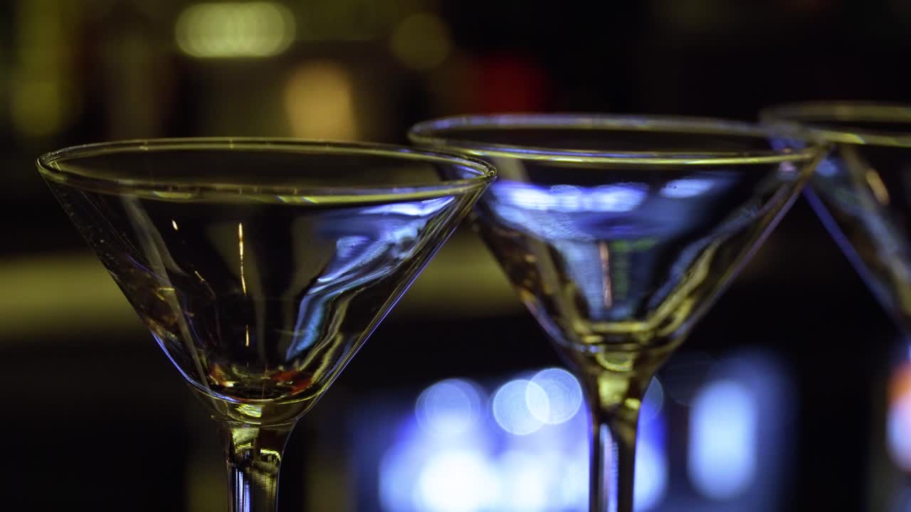 Jazz club bar glasses