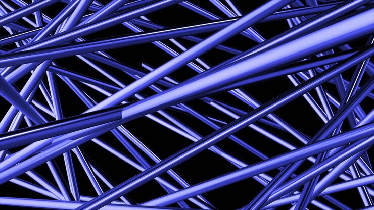 Abstract Blue Lines Geometric Pattern