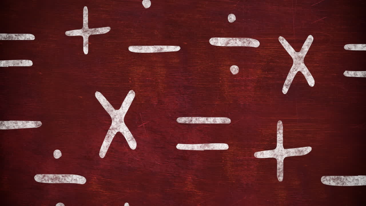 행복한 학교 건물의 애니메이션 수학 노래