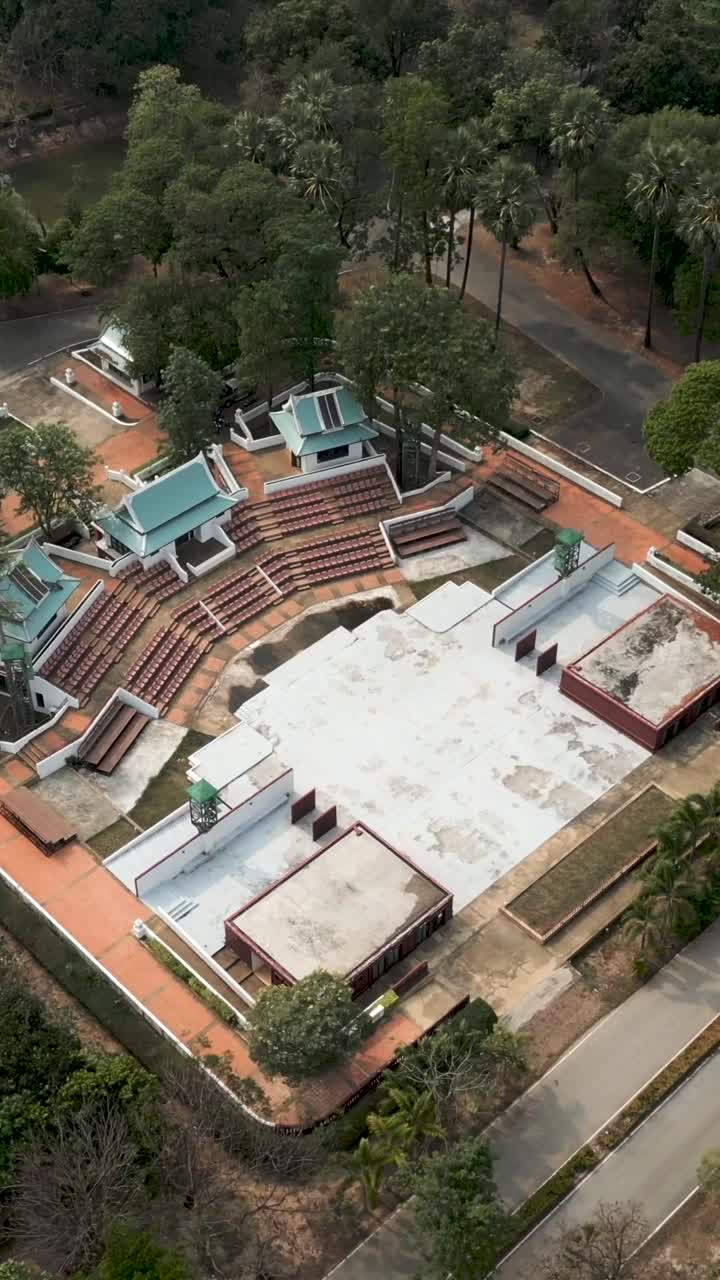 Aerial view of an outdoor theater