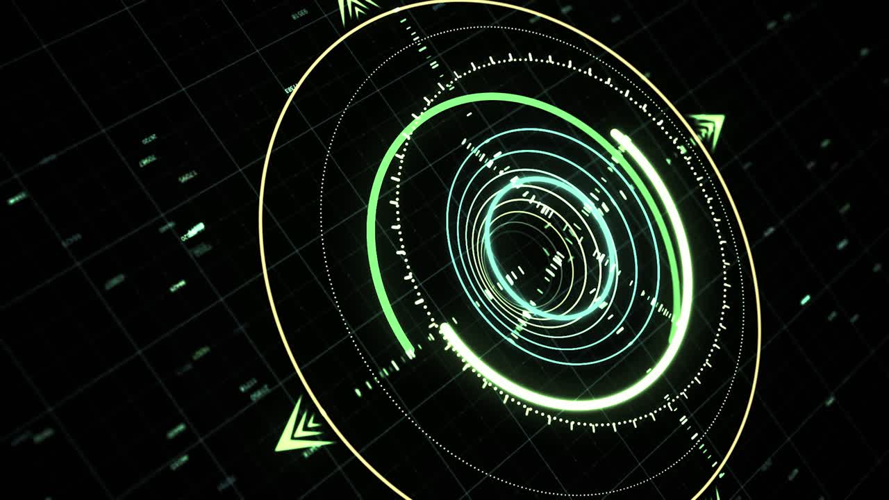 футуристический ui с круглой конструкцией