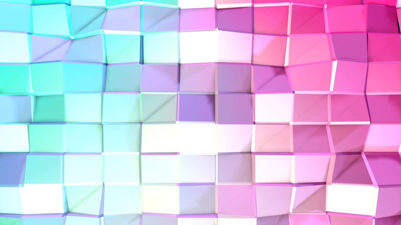 abstracto simple azul rosa baja poli superficie 3d como magnífico fondo. suave geométrico bajo fondo de movimiento poli de desplazamiento de polígonos de color rosa azul puro. fondo de bucle sin costuras 4k fullhd