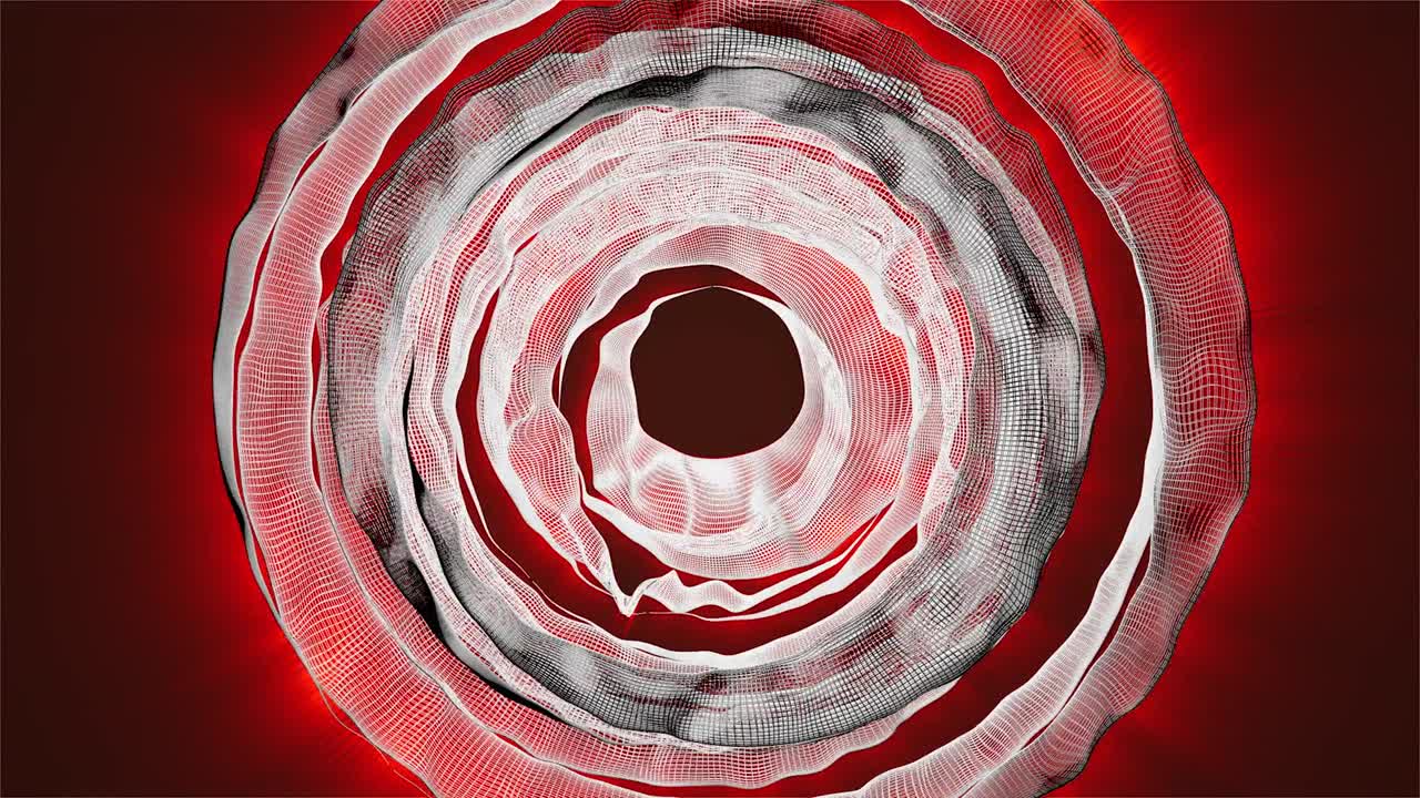 círculo abstracto con rayos de luz coloreados