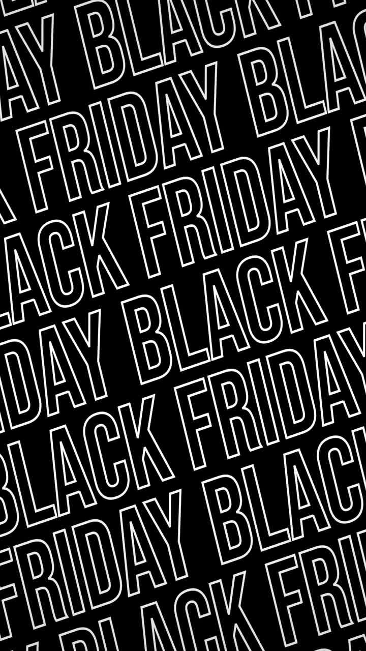 Black Friday. Repeating text animation. Motion graphics