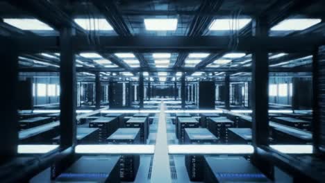 modern data center interior