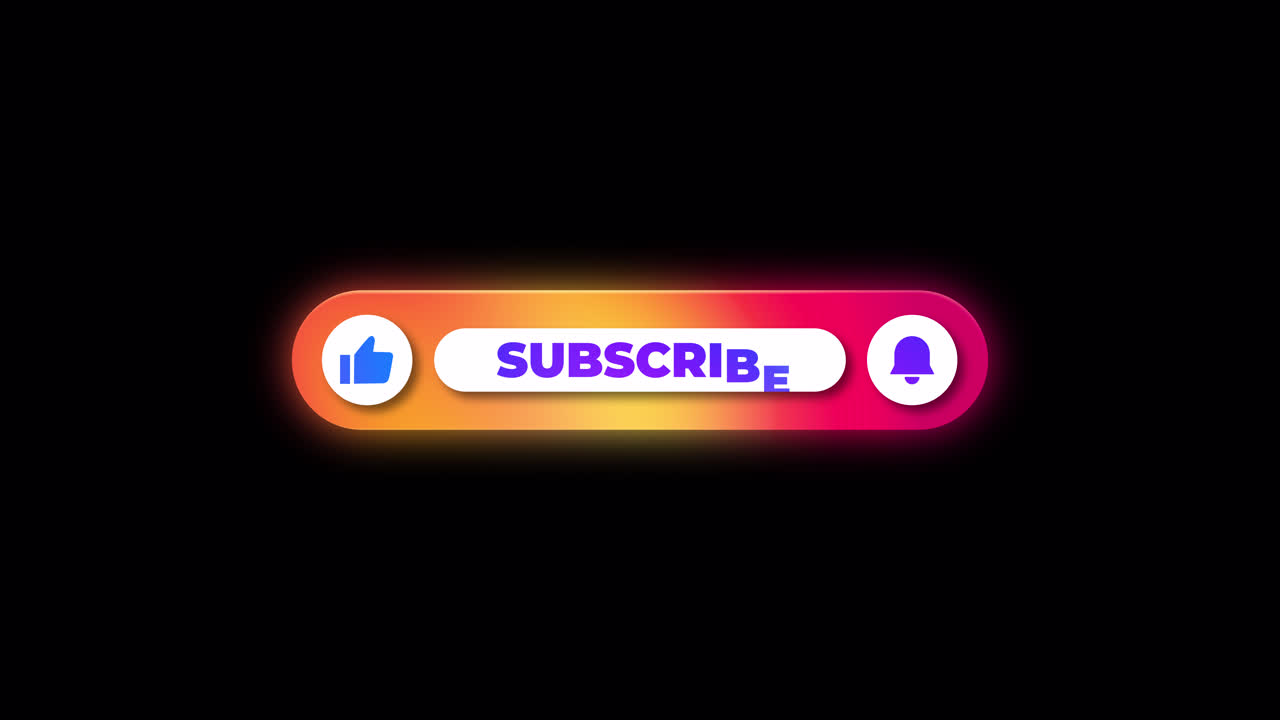 Animated Subscribe Button with Mouse Cursor Clicking and Notification Bell
