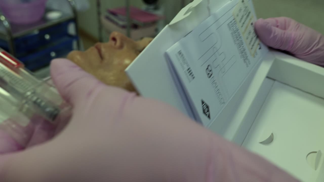 Medical procedure with syringe