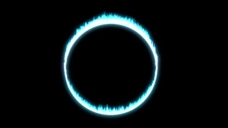 anillo de fuego de fantasía azul sobre negro capaz de buclear sin problemas 4k