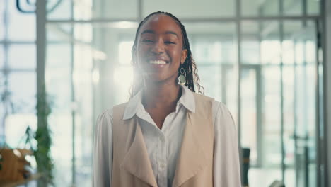 smiling business woman in office