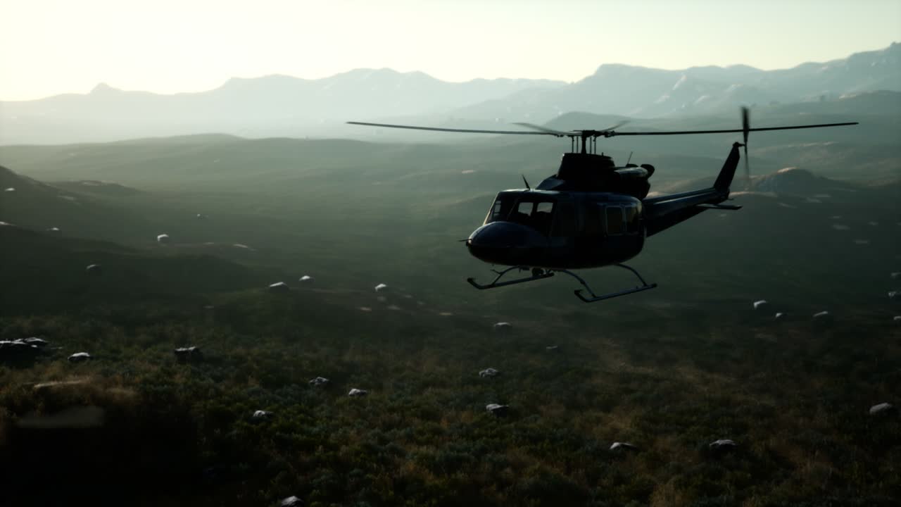 helicóptero militar de los estados unidos en vietnam.