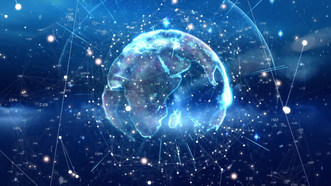 은하의 디지털로 생성된 비디오