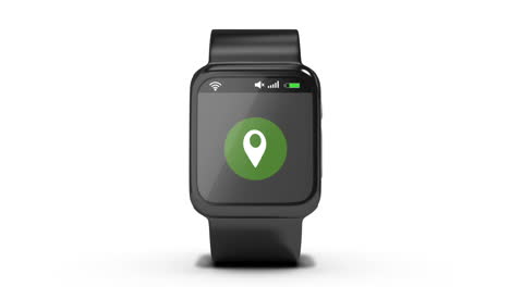 smartwatch concept with icons